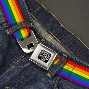 BUCKLE DOWN RAINBOW BELT PRIDE LGBTQ ADJUSTABLE SIZE Regular UNISEX